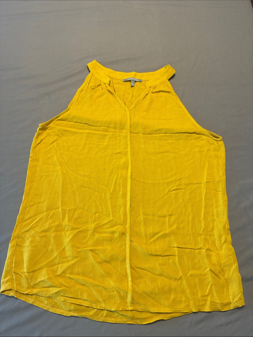 Women’s Yellow Halter Tank Top
